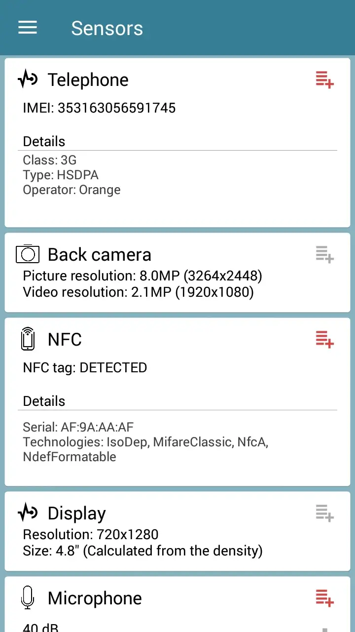 Tangkapan layar 4 Sensors Toolbox