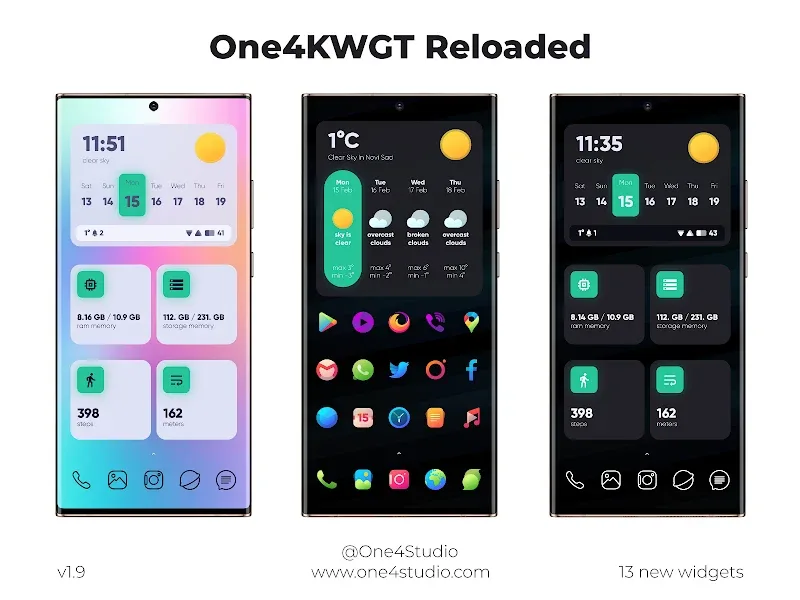 Imagem de visualização 4 do One4KWGT Reloaded