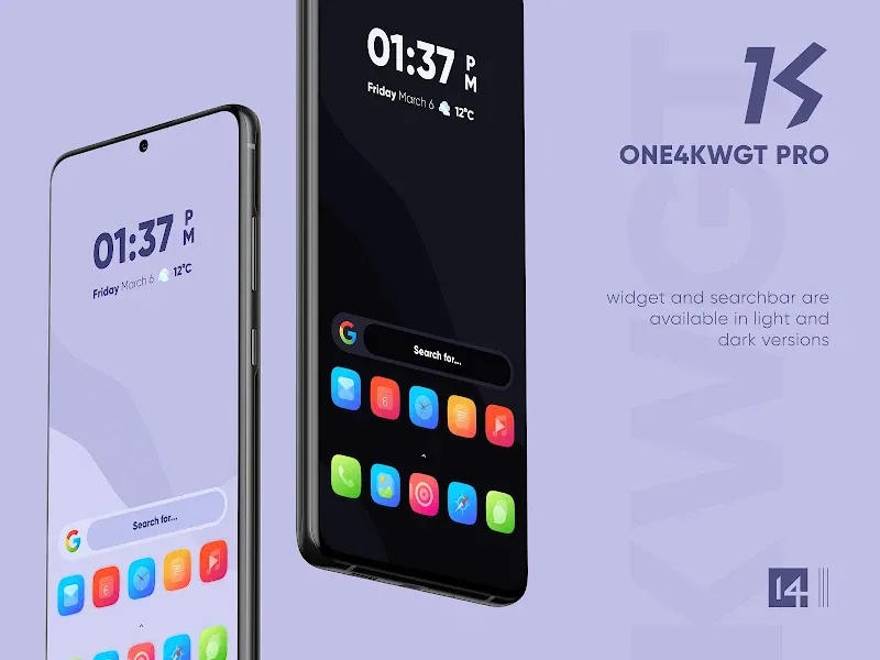 Pré-visualização 5 do One4KWGT Pro