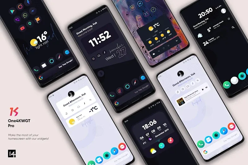Pré-visualização 3 do One4KWGT Pro