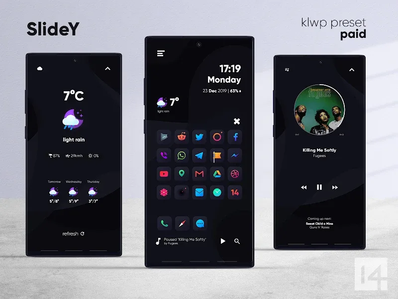 Settings Menu Capture for One4KLWP Pro