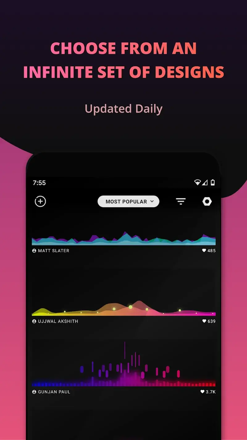Capture d'écran 5 de Muviz: Navbar Music Visualizer