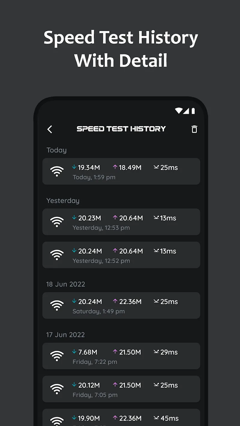 Deuxième capture de Rapid: Internet Speed Test
