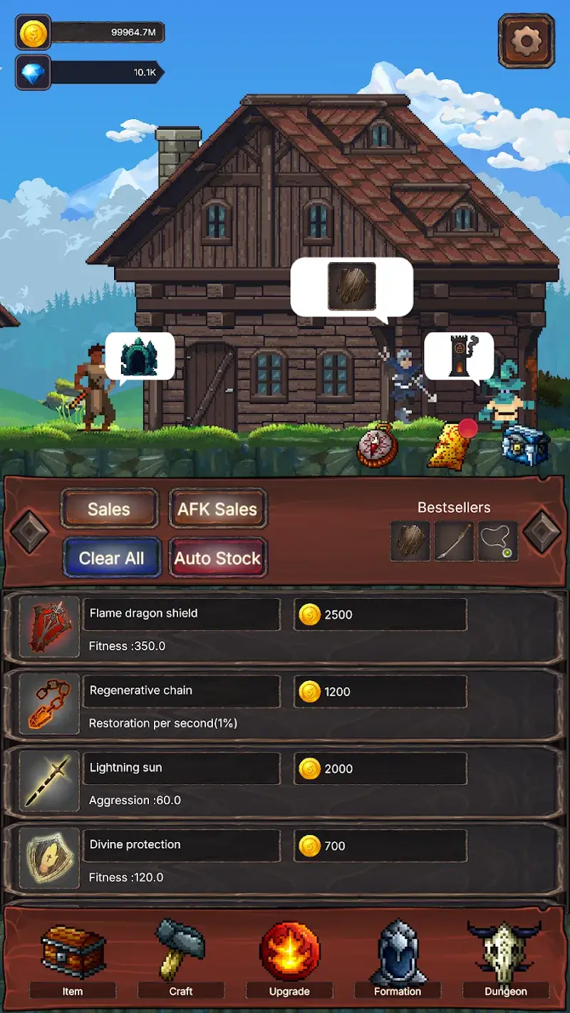 Tangkapan layar 3 Hack & Craft Shop: Idle RPG