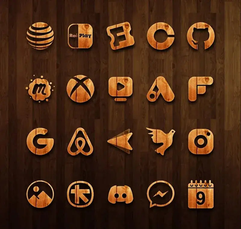 Capture d'écran 3 de WoodRustic Icon Pack