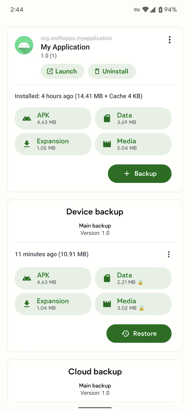 Captura de pantalla 3 de Swift Backup