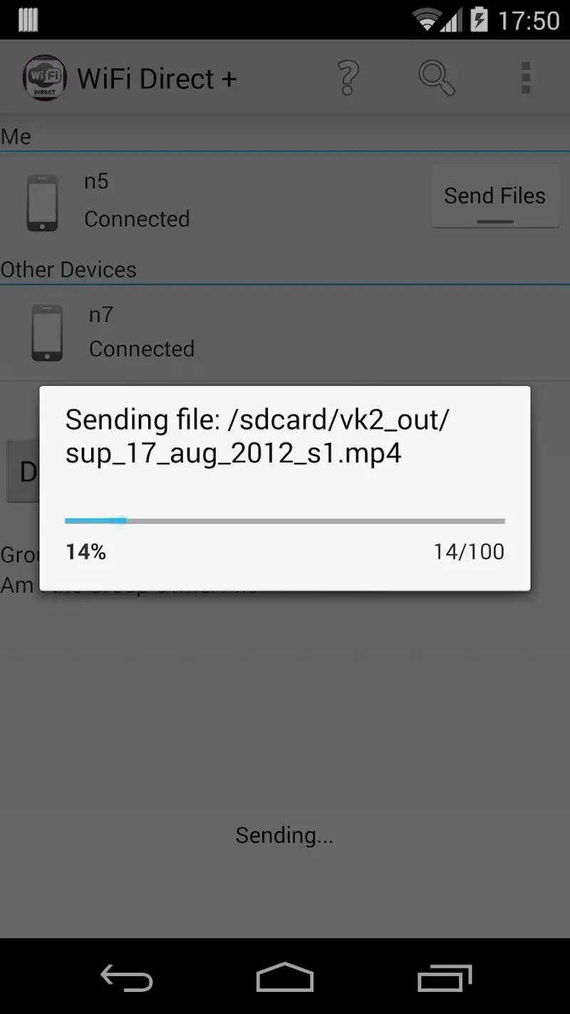 Capture d'écran WiFi Direct + 6