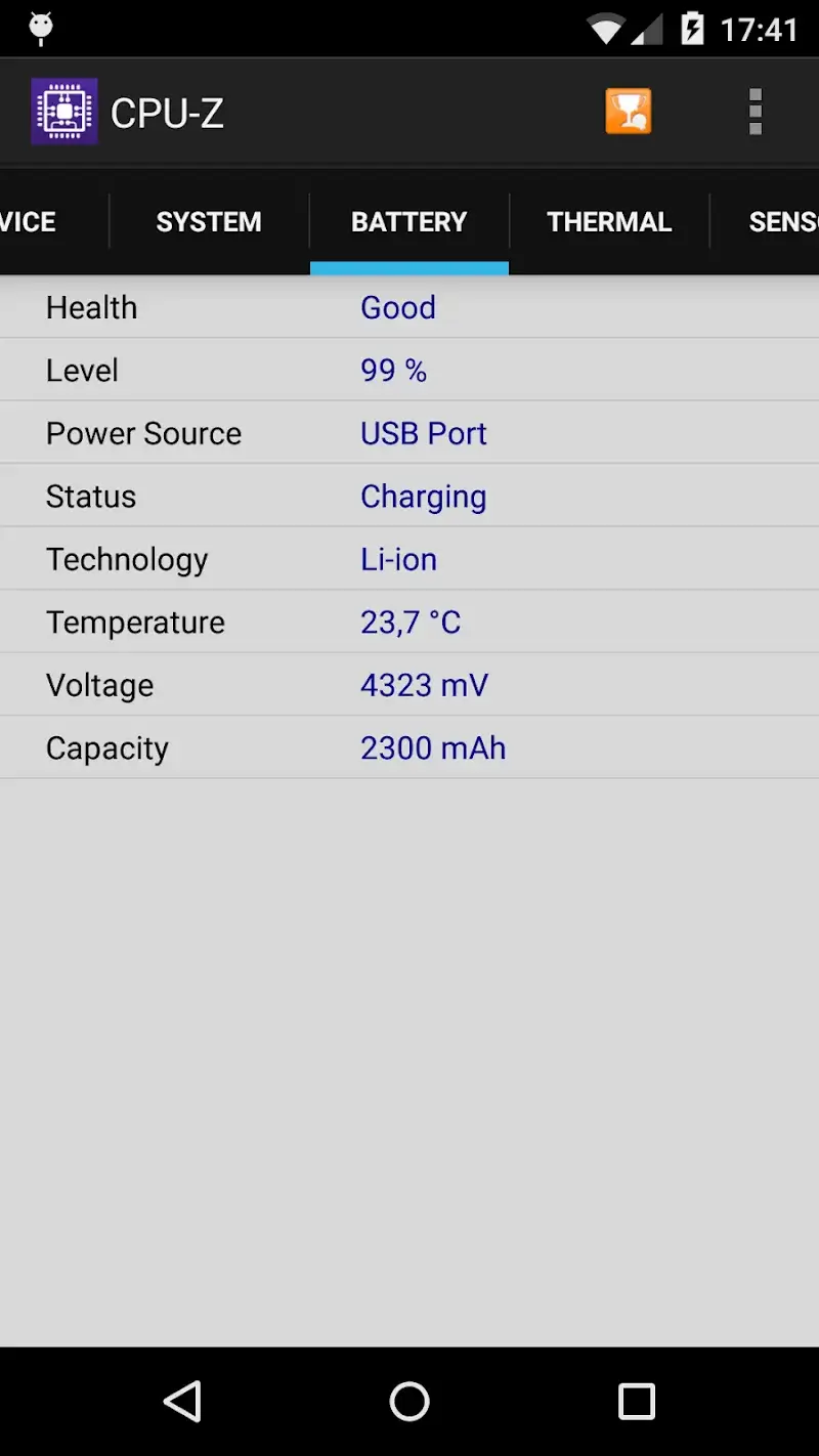 Capture d'écran 4 de CPU-Z v1.60 APK