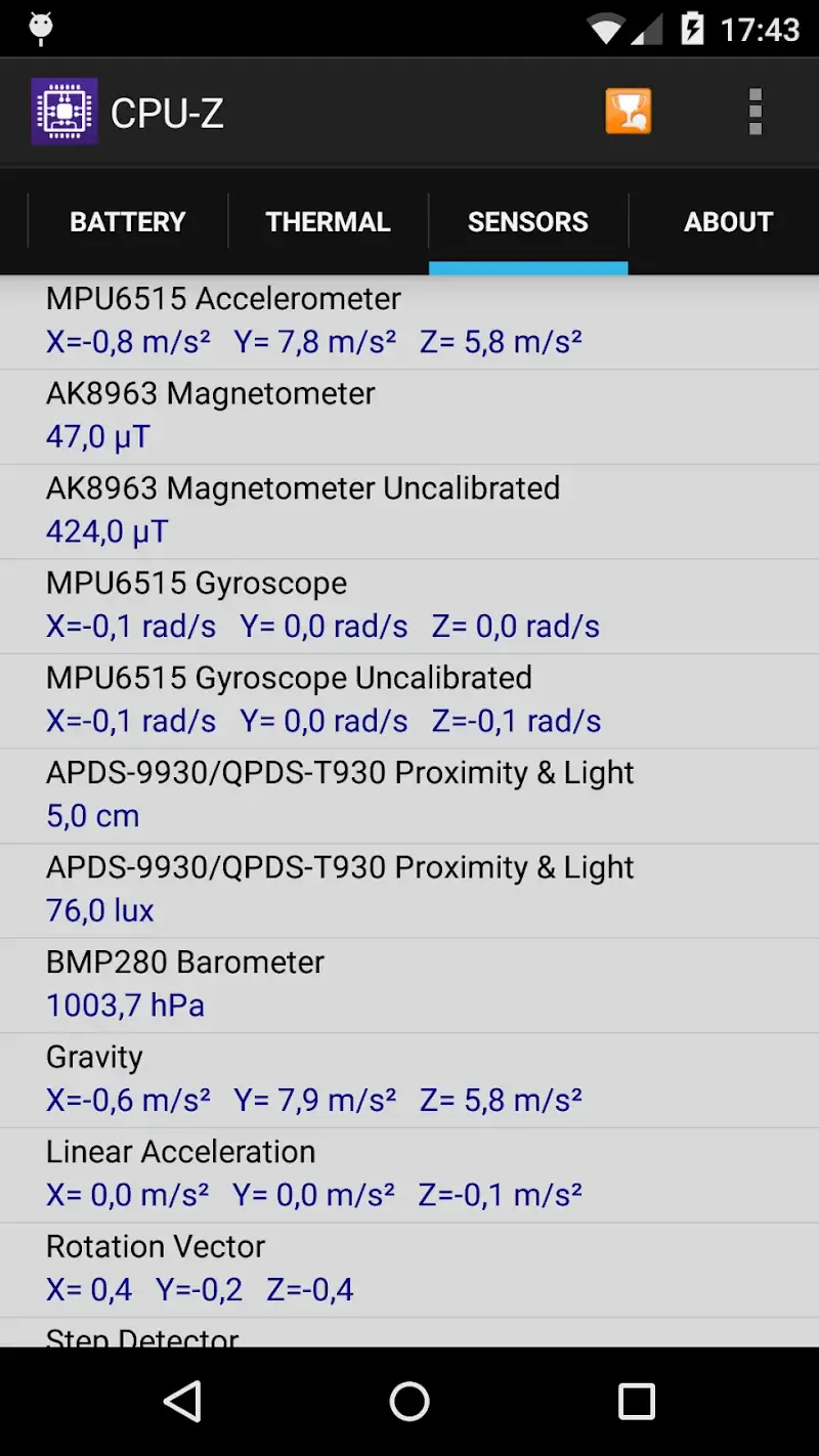 Capture d'écran 6 de CPU-Z v1.60 APK