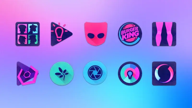 Tangkapan layar 3 Black Stallion Icon Pack