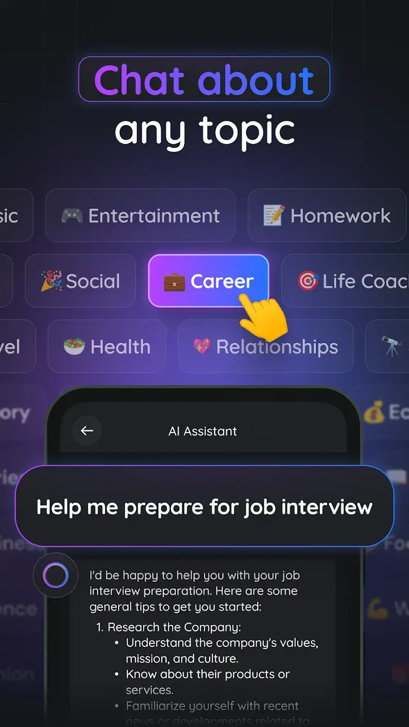 Captura de pantalla 2 de Gemmy AI: Chat & Assistant