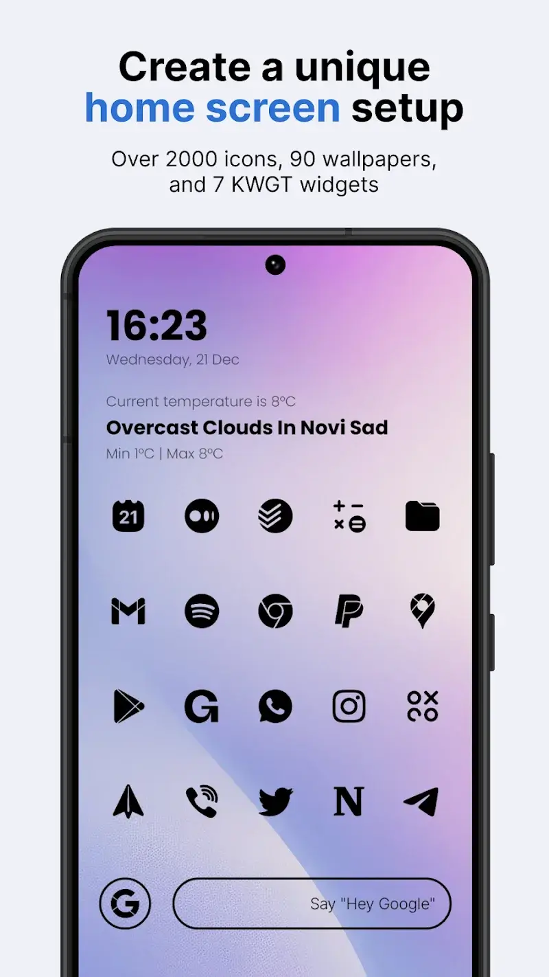 Capture d'écran 1 de Lena Black - Glyph Icon Pack