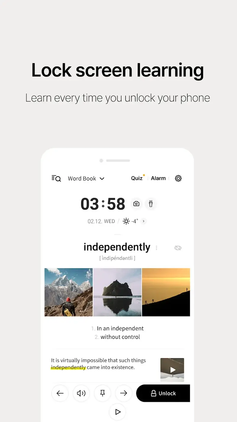 Lockscreen English Dictionary – スクリーンショット 2