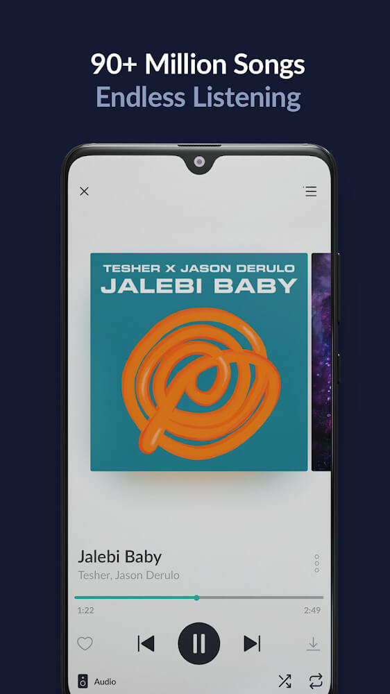 Скриншот приложения JioSaavn 2