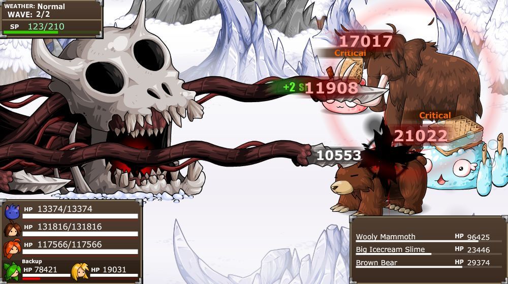 Captura de pantalla del gameplay de Epic Battle Fantasy 5 2