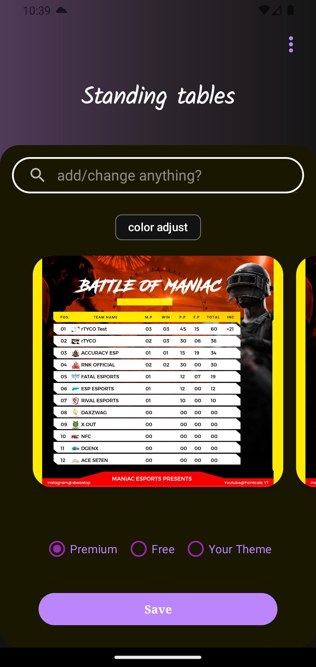 Pointcalc | Point Table Maker – Imagen 2
