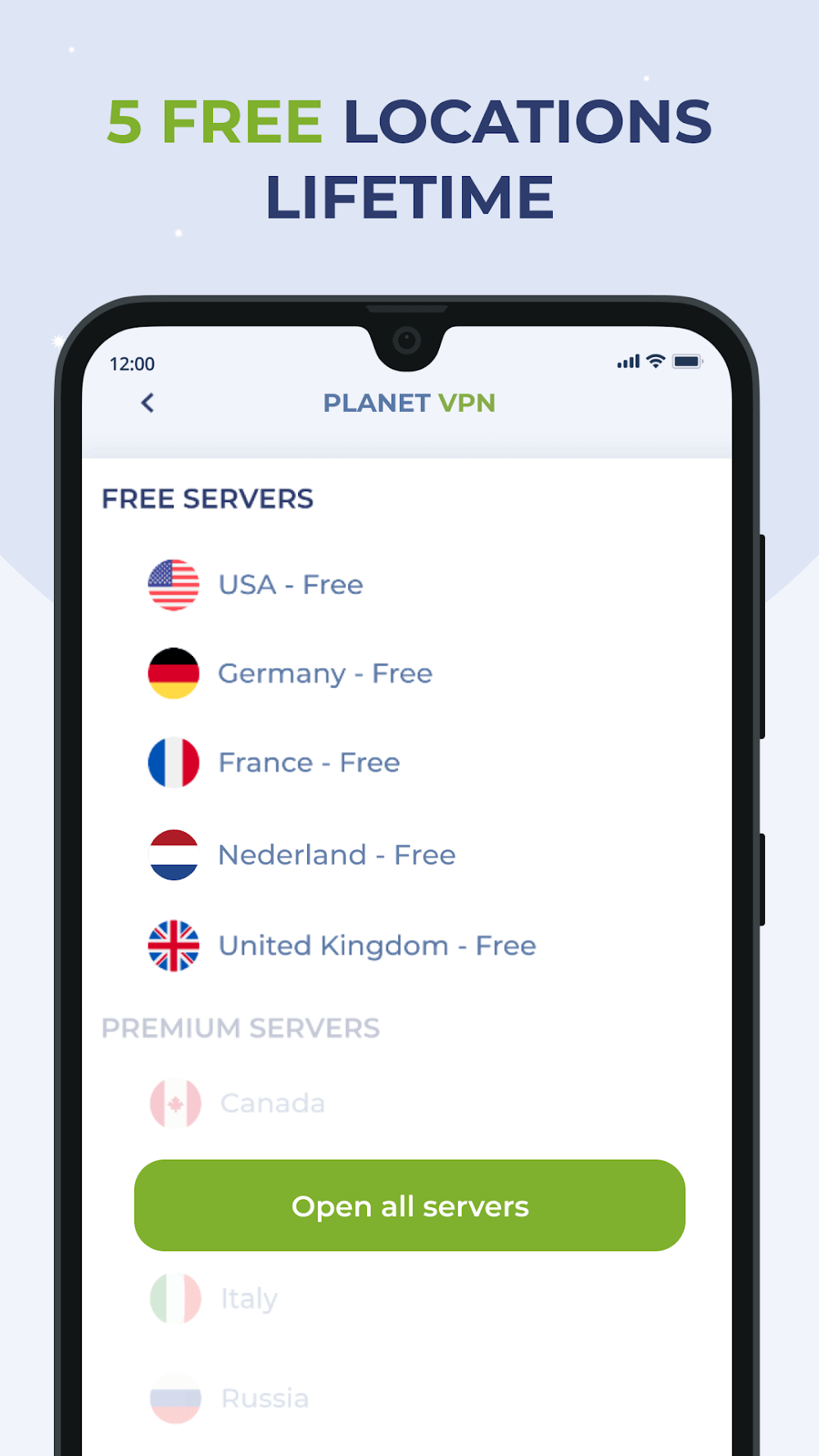 Captura de tela de prévia 2 do Free VPN Proxy by Planet VPN