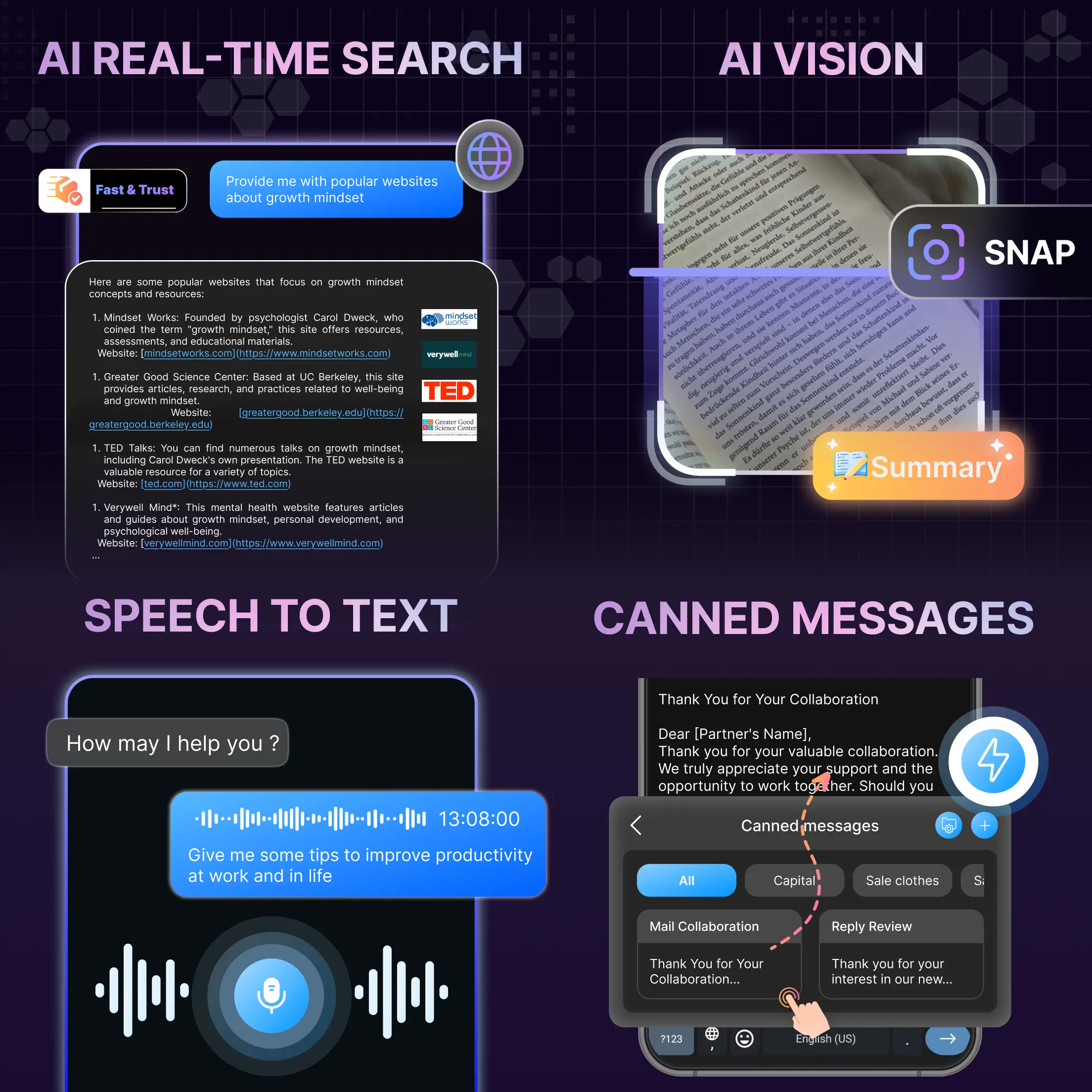 Pratinjau Aplikasi 4 AI Chat : Chatbot & Assistant