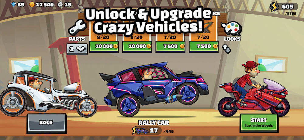 Cuplikan gameplay Hill Climb Racing 2 4