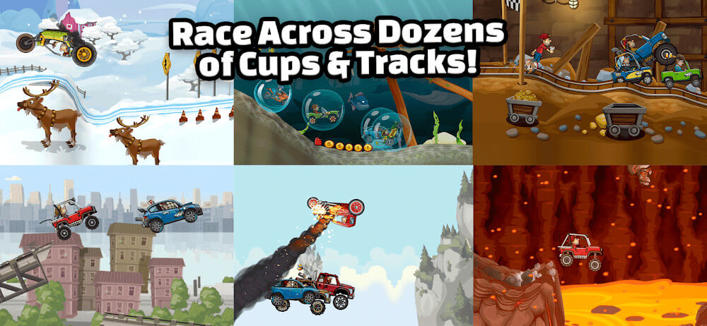 Cuplikan gameplay Hill Climb Racing 2 3