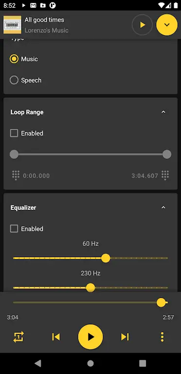 Aperçu 7 de l'application Reverse Music Player