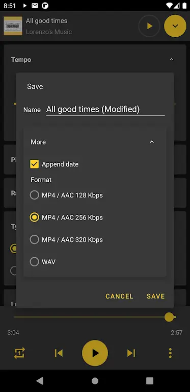 Aperçu 6 de l'application Reverse Music Player