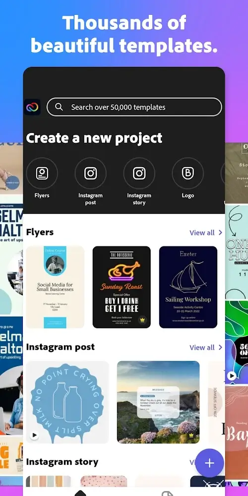 Adobe Express in-app preview 5