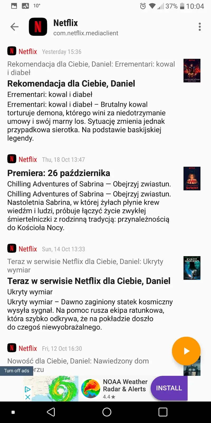 Benachrichtigungsarchiv Screenshot 2