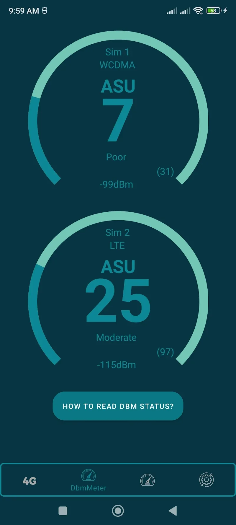ตัวอย่างแอป Force LTE Only 2