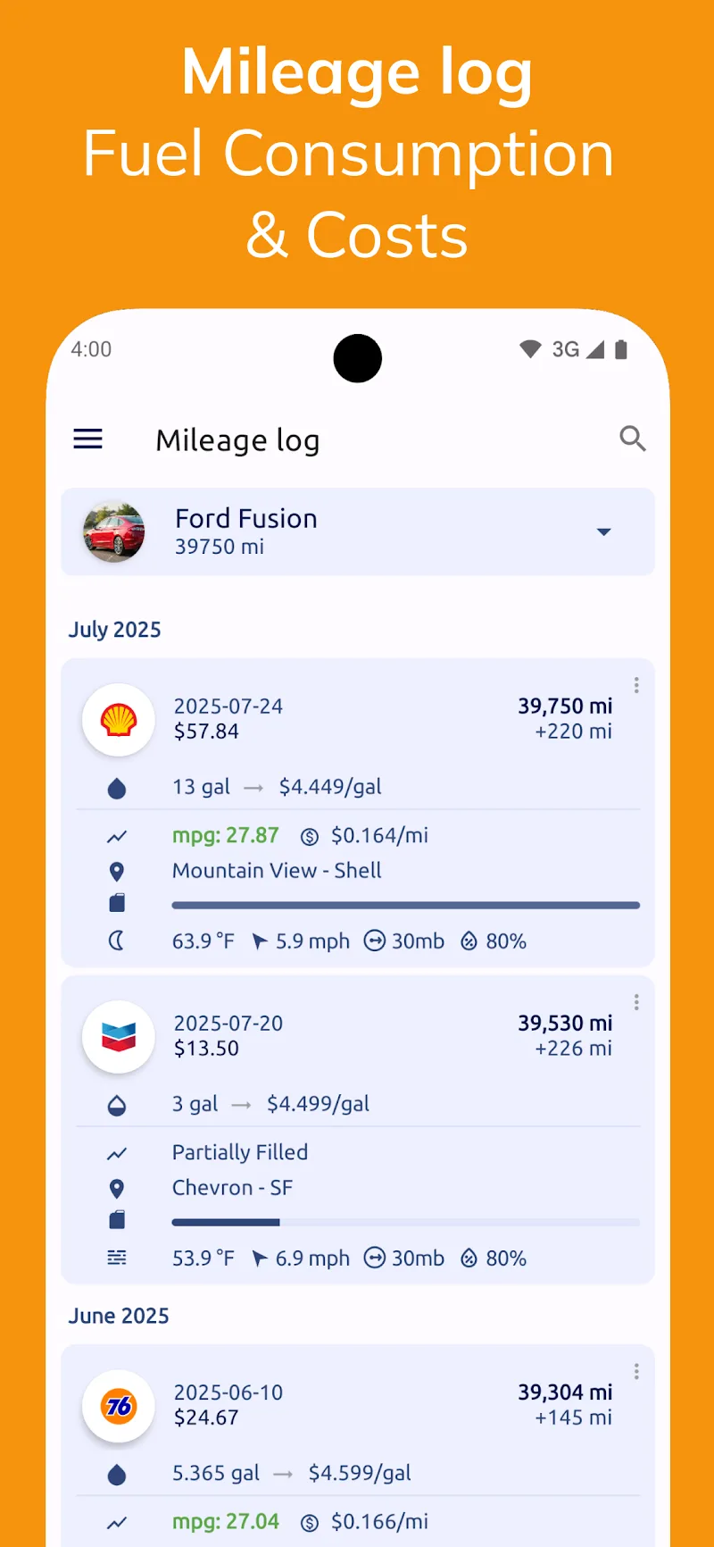 Fuelio Screenshot 3