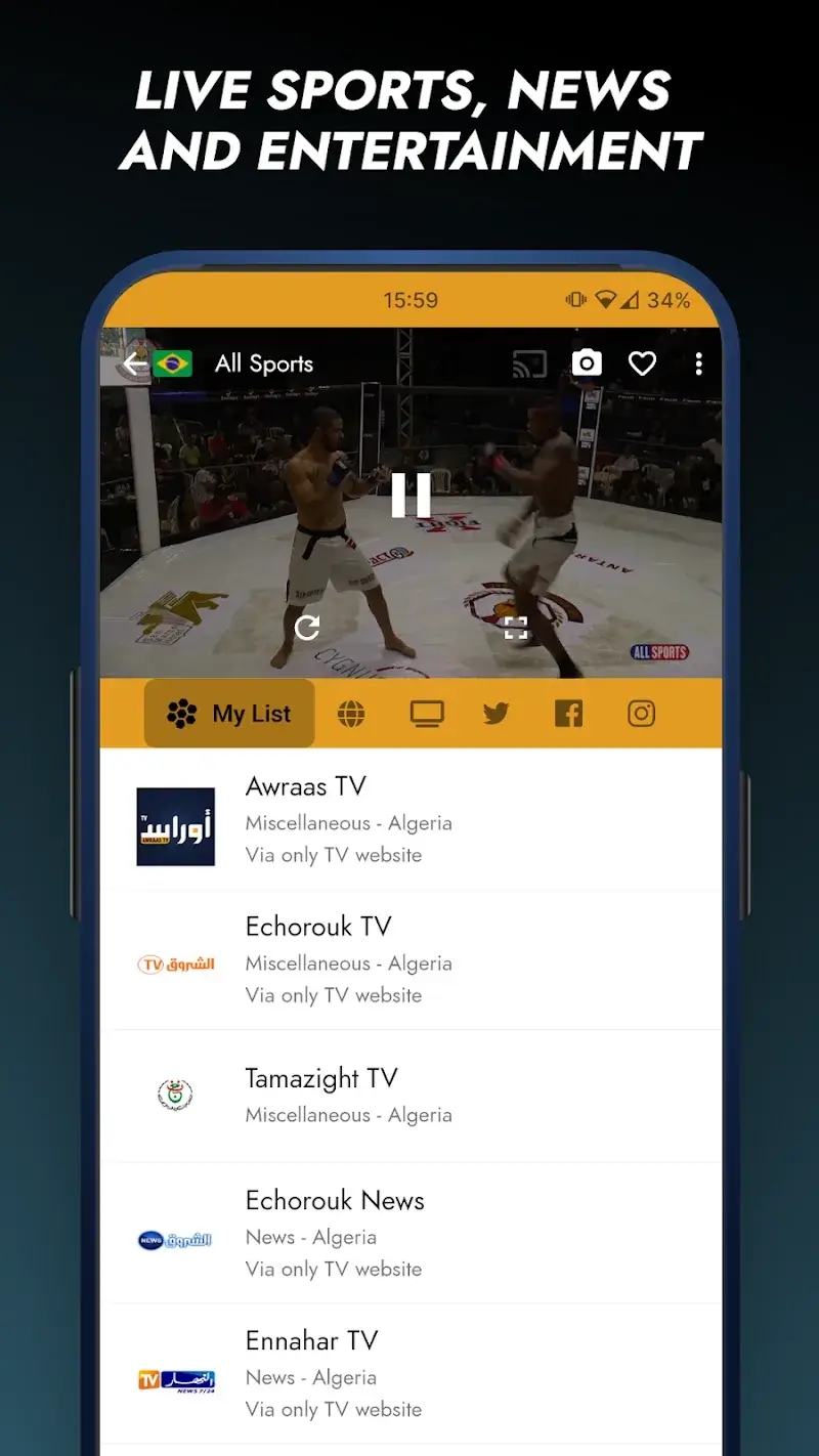 Orbitv: World TV Channels - 스크린샷 2