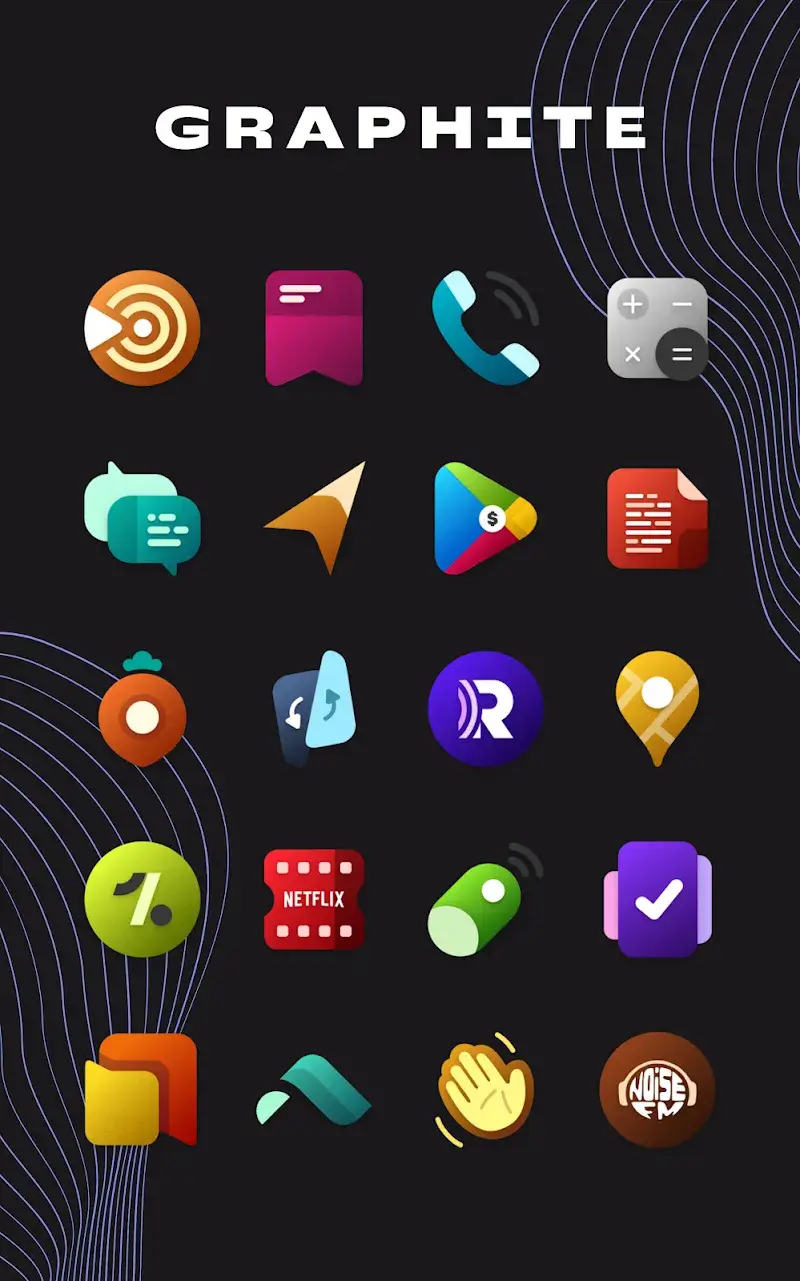 ภาพหน้าจอ Graphite Icon Pack 4