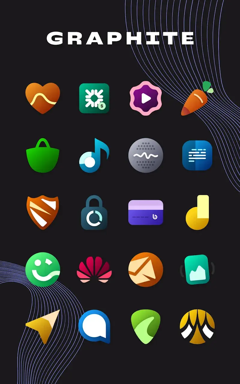 ภาพหน้าจอ Graphite Icon Pack 5