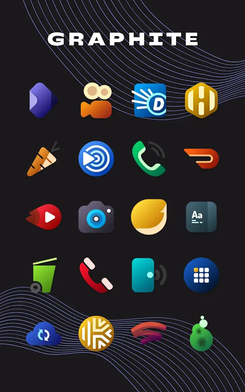 ภาพหน้าจอ Graphite Icon Pack 6