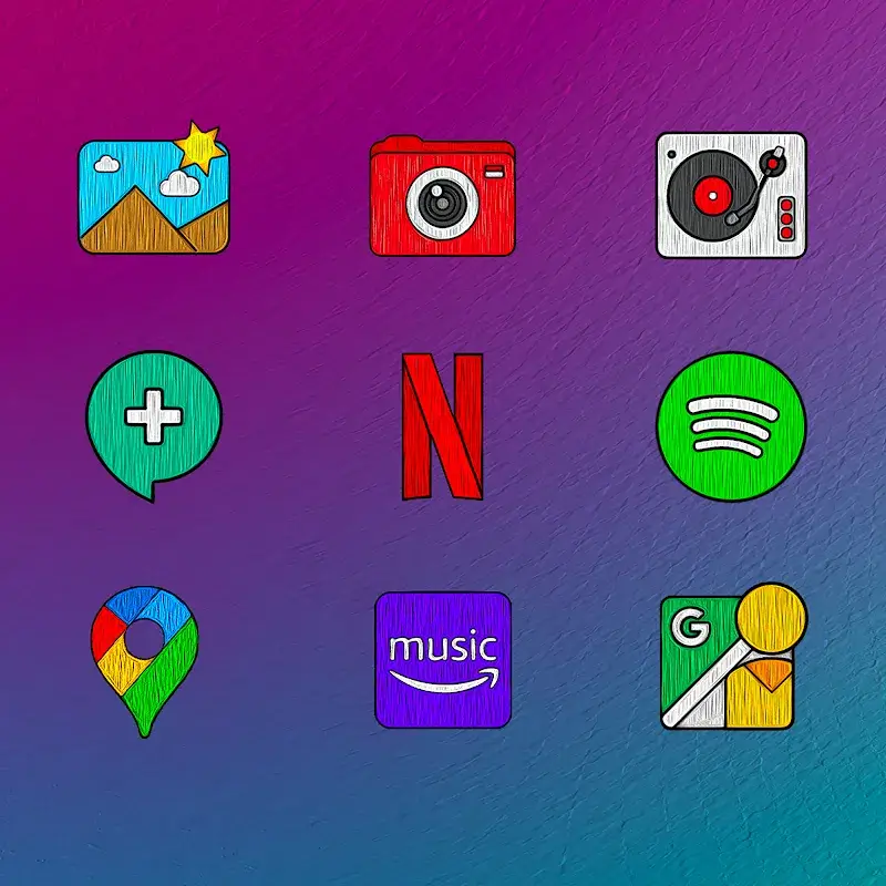 Icon Pack Screenshot 4 (Artistic Theme)