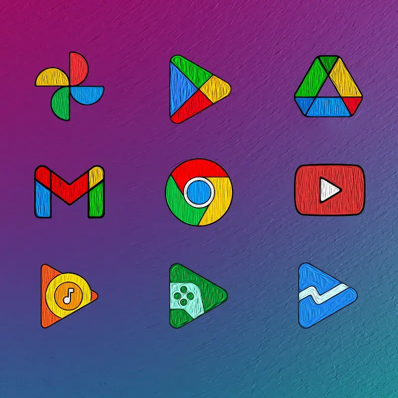 Icon Pack Screenshot 5 (Artistic Theme)