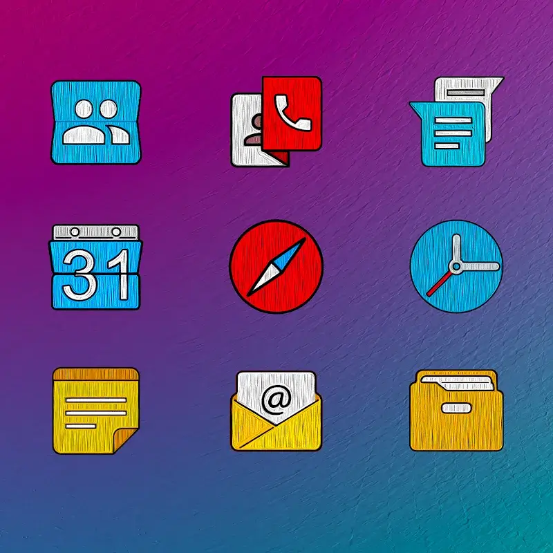 Icon Pack Screenshot 2 (Artistic Theme)