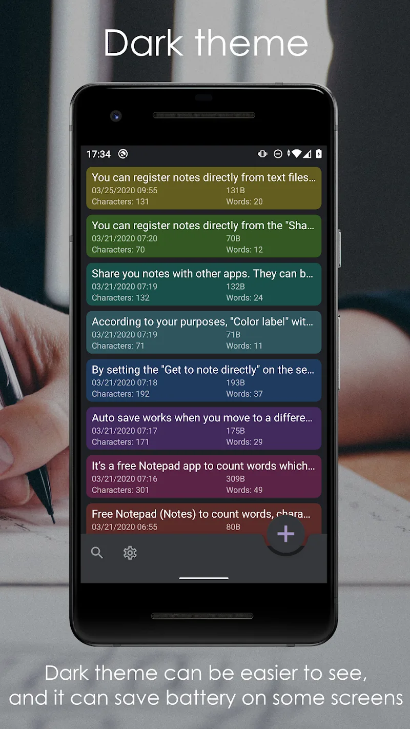 Tangkapan layar Word Counter Note CountablePad 6