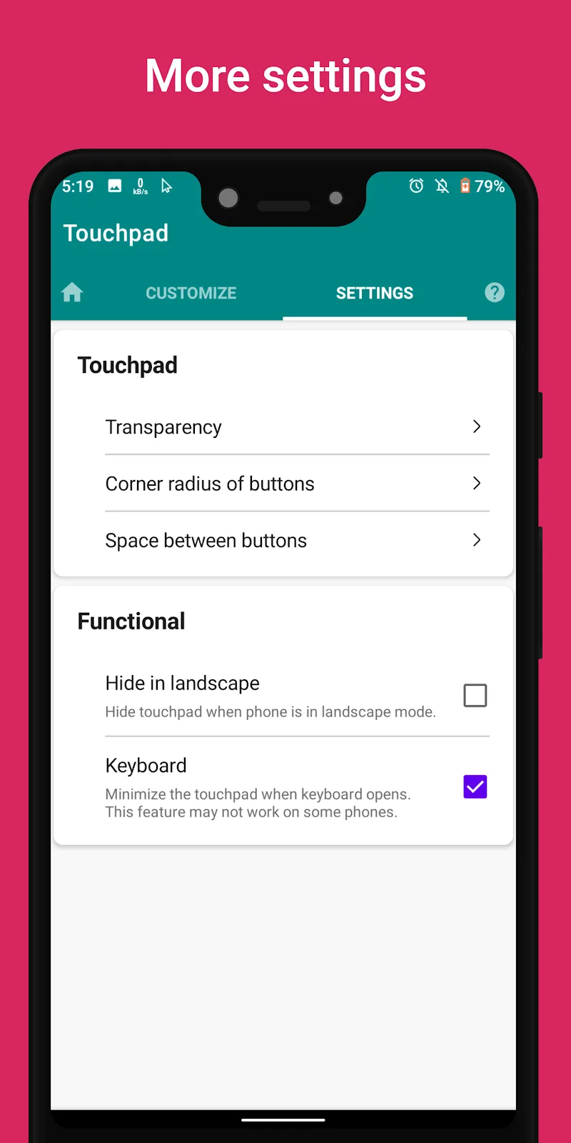 Captura de pantalla 6 de Touchpad for Big Phone