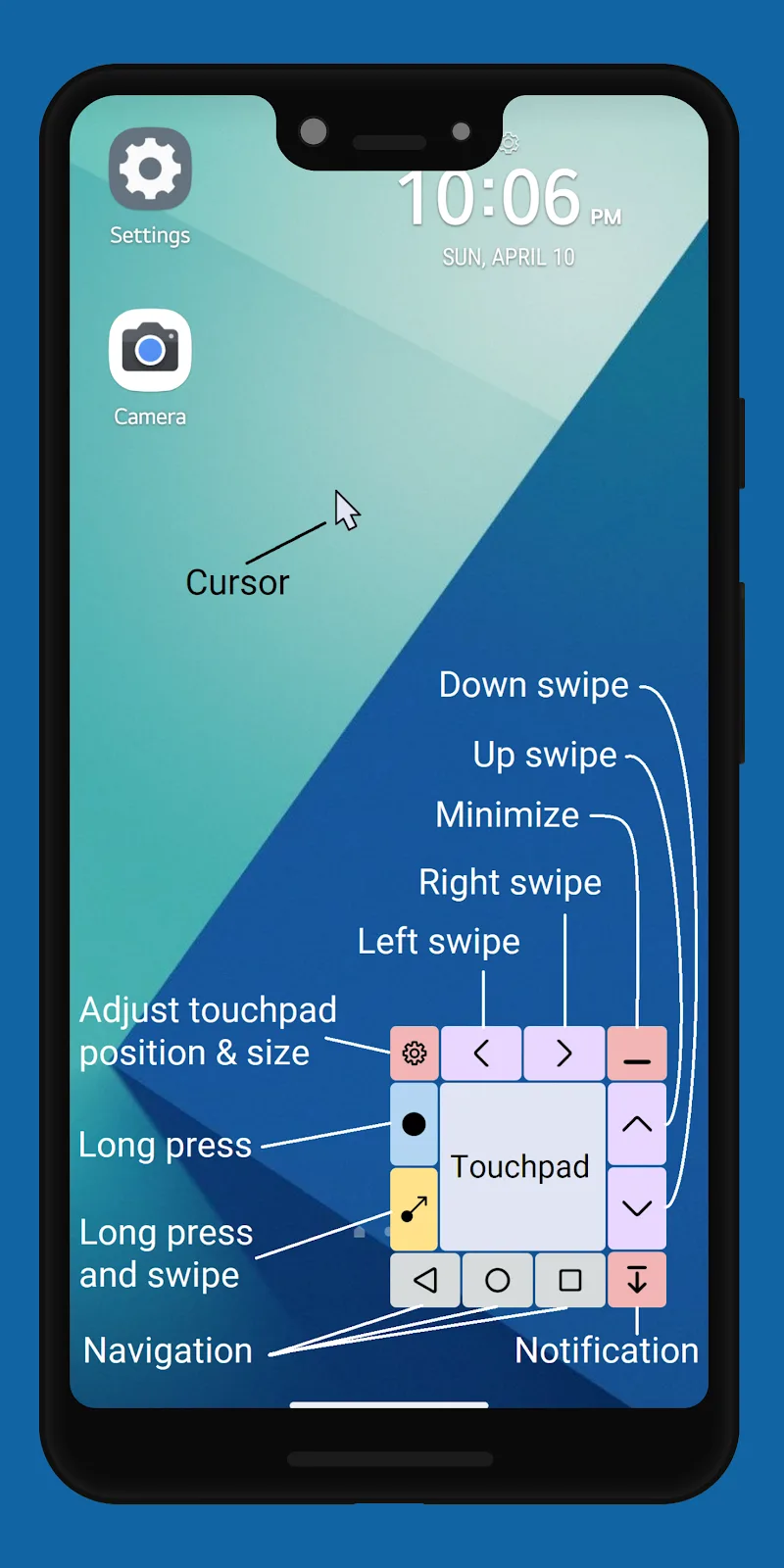 Captura de pantalla de Touchpad for Big Phone 2