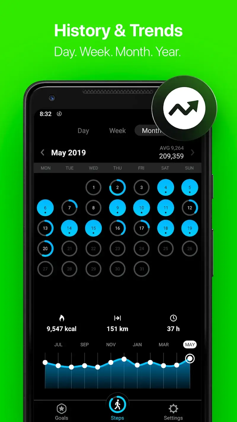 StepsApp – Contador de Passos Captura de Tela 2