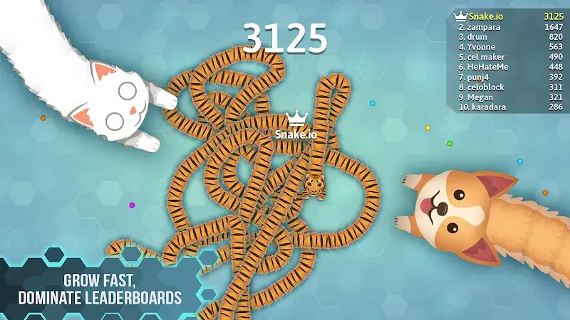 Screenshot di gameplay di Snake.io 4