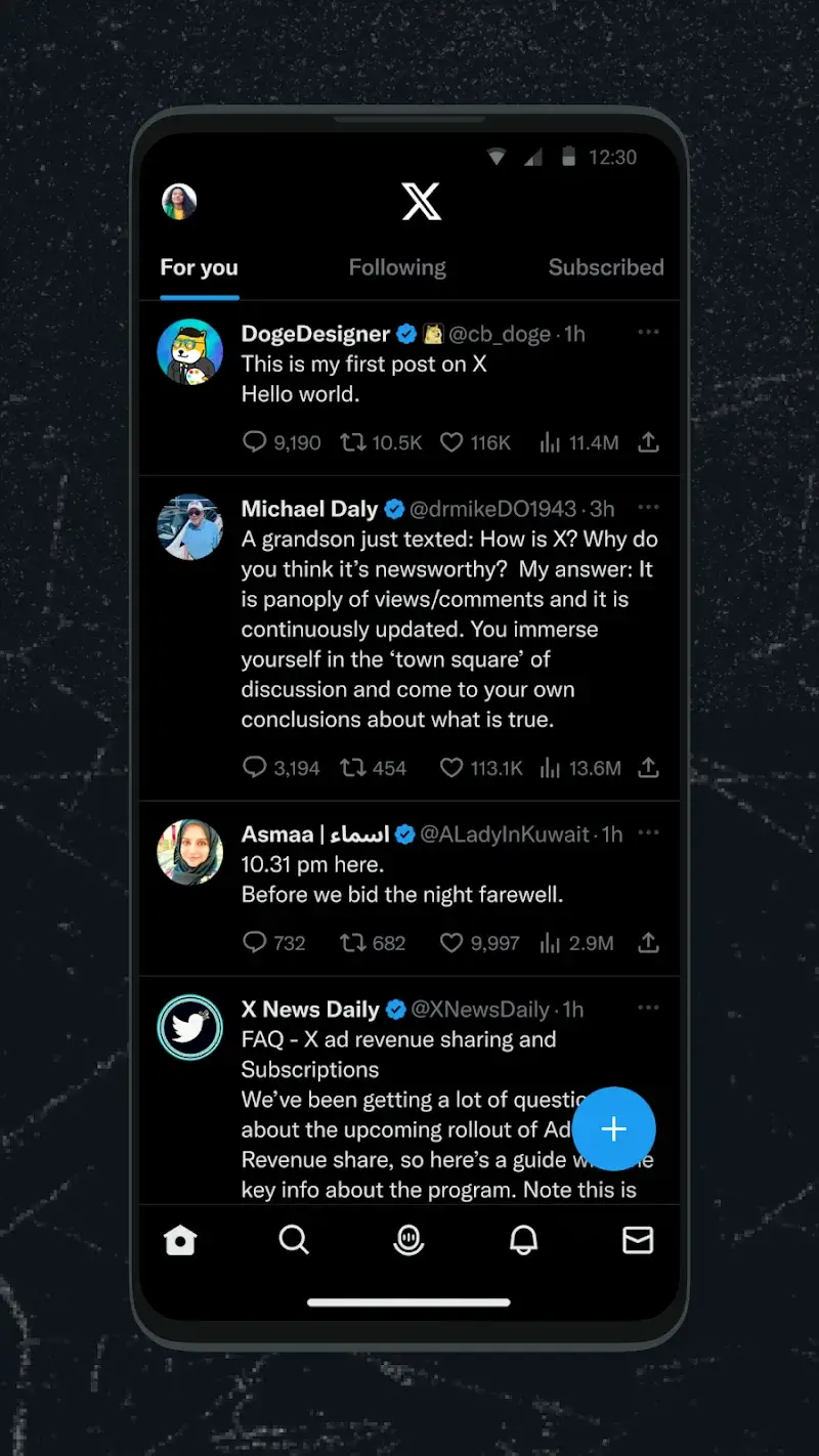 X (Twitter) captura de pantalla 1